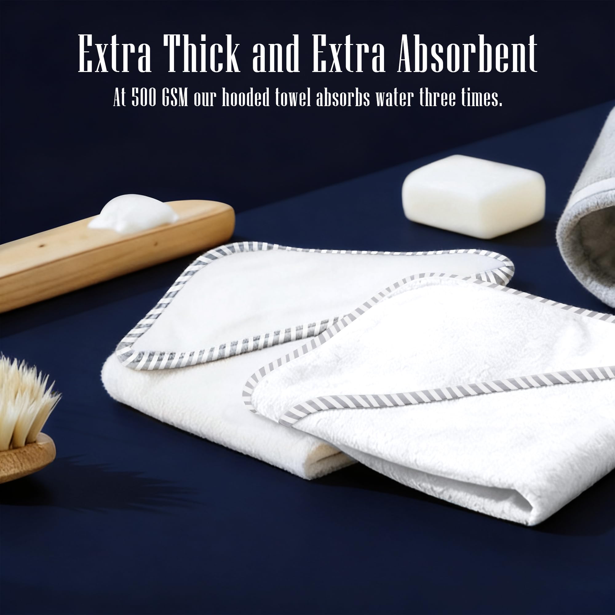 BAMBOO QUEEN 2 Pack Baby Bath Towel - Rayon Made from Bamboo